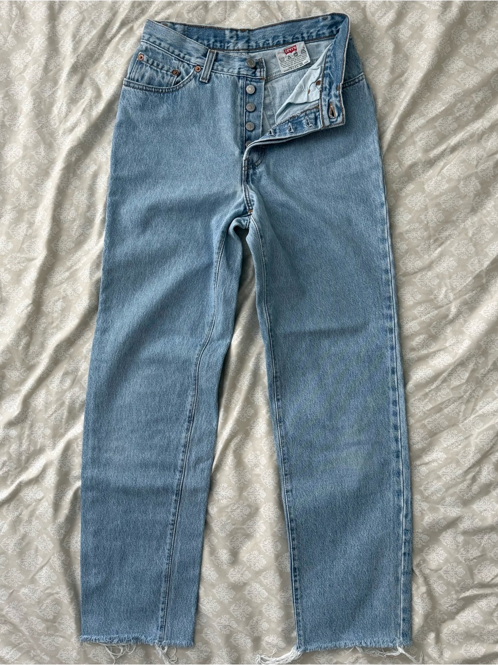 Vtg Levis 501 90s USA Womens High Rise Jeans Light Wash Casual Everyday 26x28